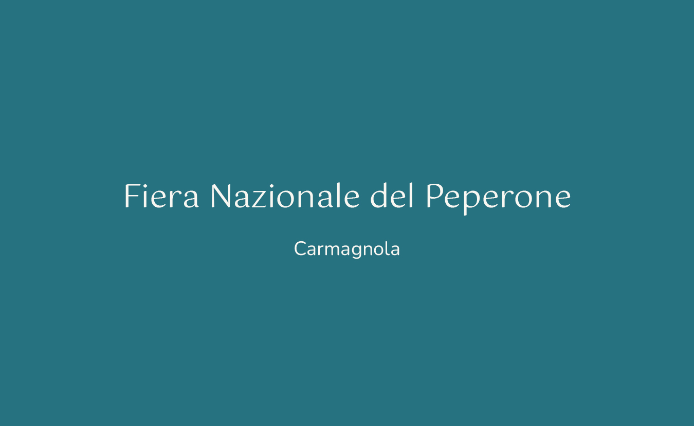 Carmagnola Fiera Nazionale del Peperone